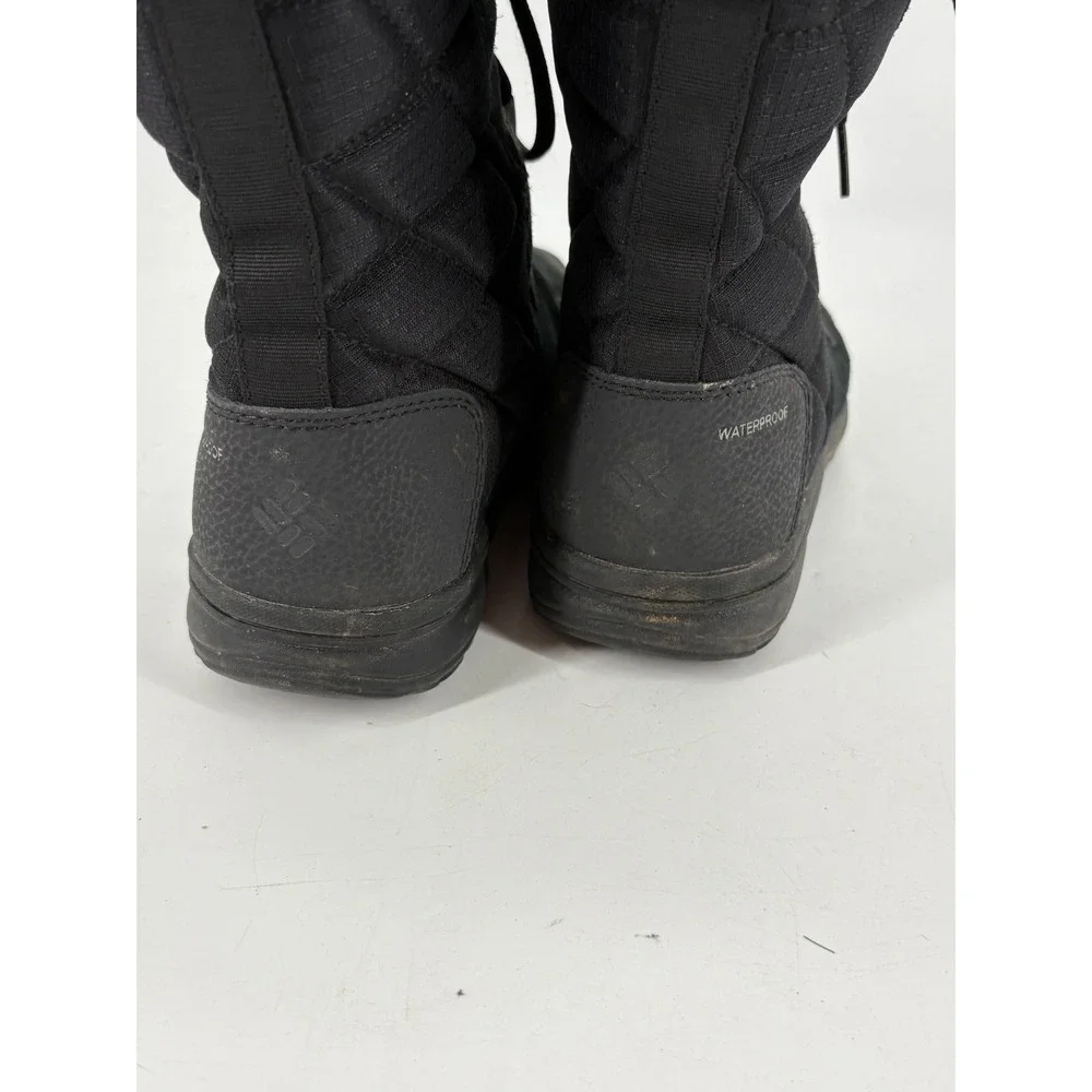 Columbia Minx Mid II Womens Size 7 Wide Winter Boots Black‎ Waterproof Faux Fur